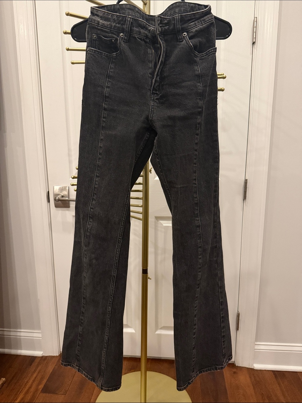 Ksubi Black Washed Flare Jeans